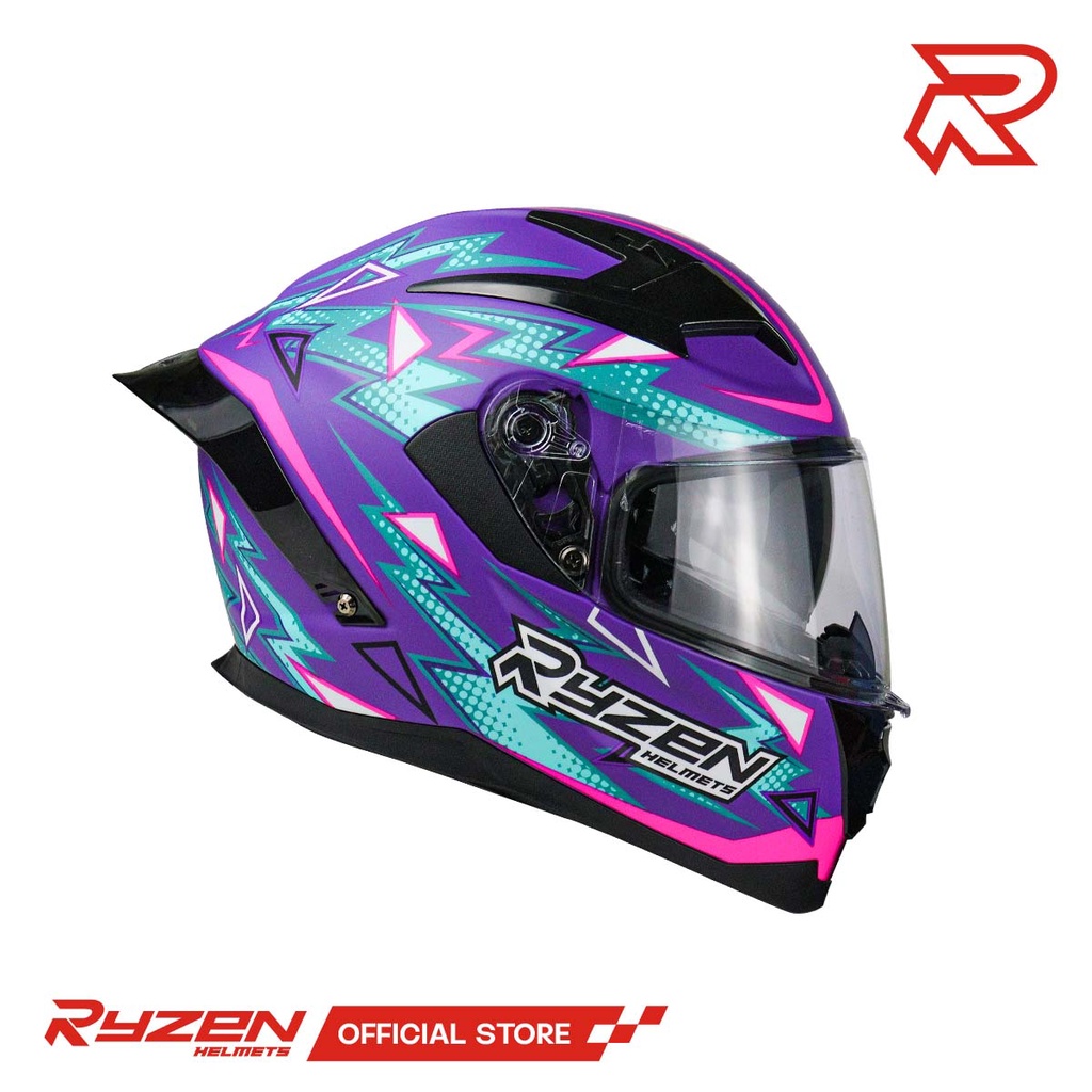 RYZEN ZX700 Thunderbolt Full Face Dual Visor Helmets | Shopee Philippines