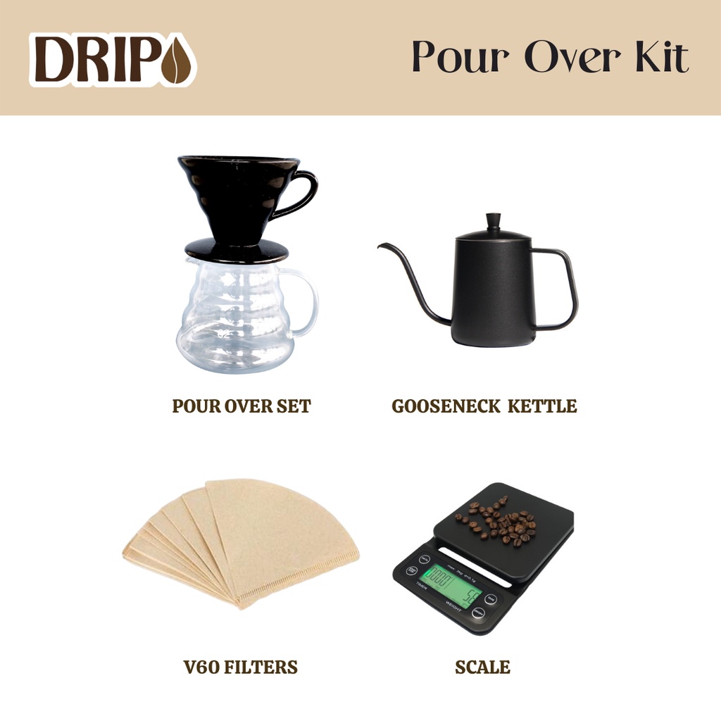 Drip Coffee Pour Over Bundle Kit / Gift Set Shopee Philippines