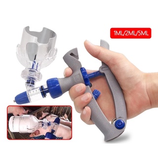 1ml 2ml 5ml Poultry Continuous Injector Adjustable Automatic For Chicken Duck Pig cow sheep #2