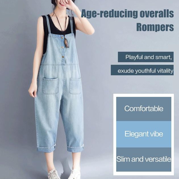 baggy jean overalls