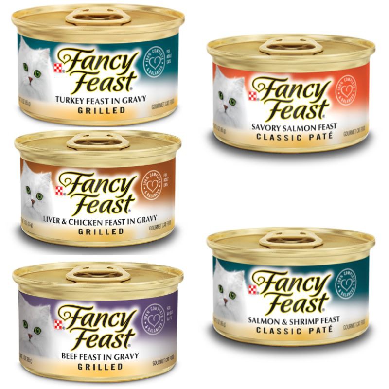 Purina Gourmet Fancy Feast Wet Cat Food in Can 85g 13Flavors To Choose