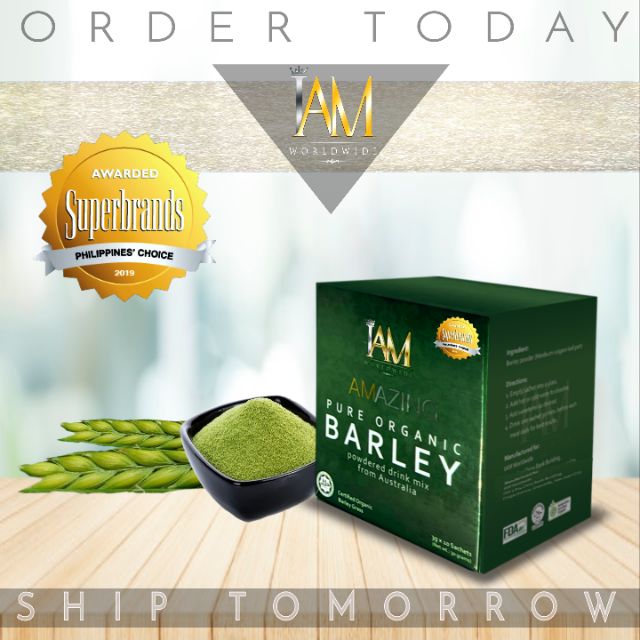 AUTHENTIC IAM Amazing Pure Organic Barley Powdered Drink Shopee