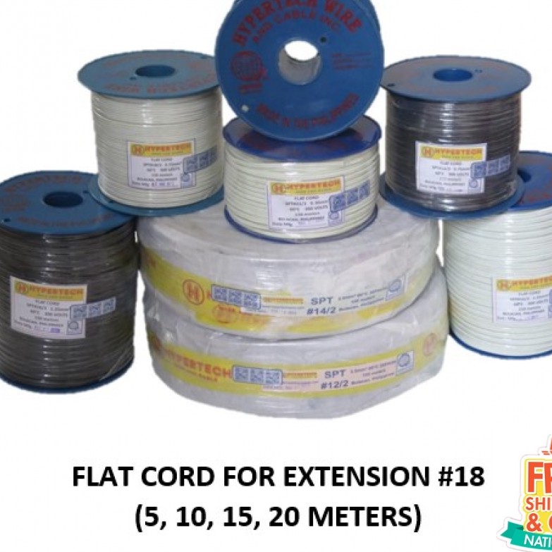 Boston Flat Cord 18 Extension Electrical Wire Per 5 / 10 / 15 / 20 Meters Shopee Philippines