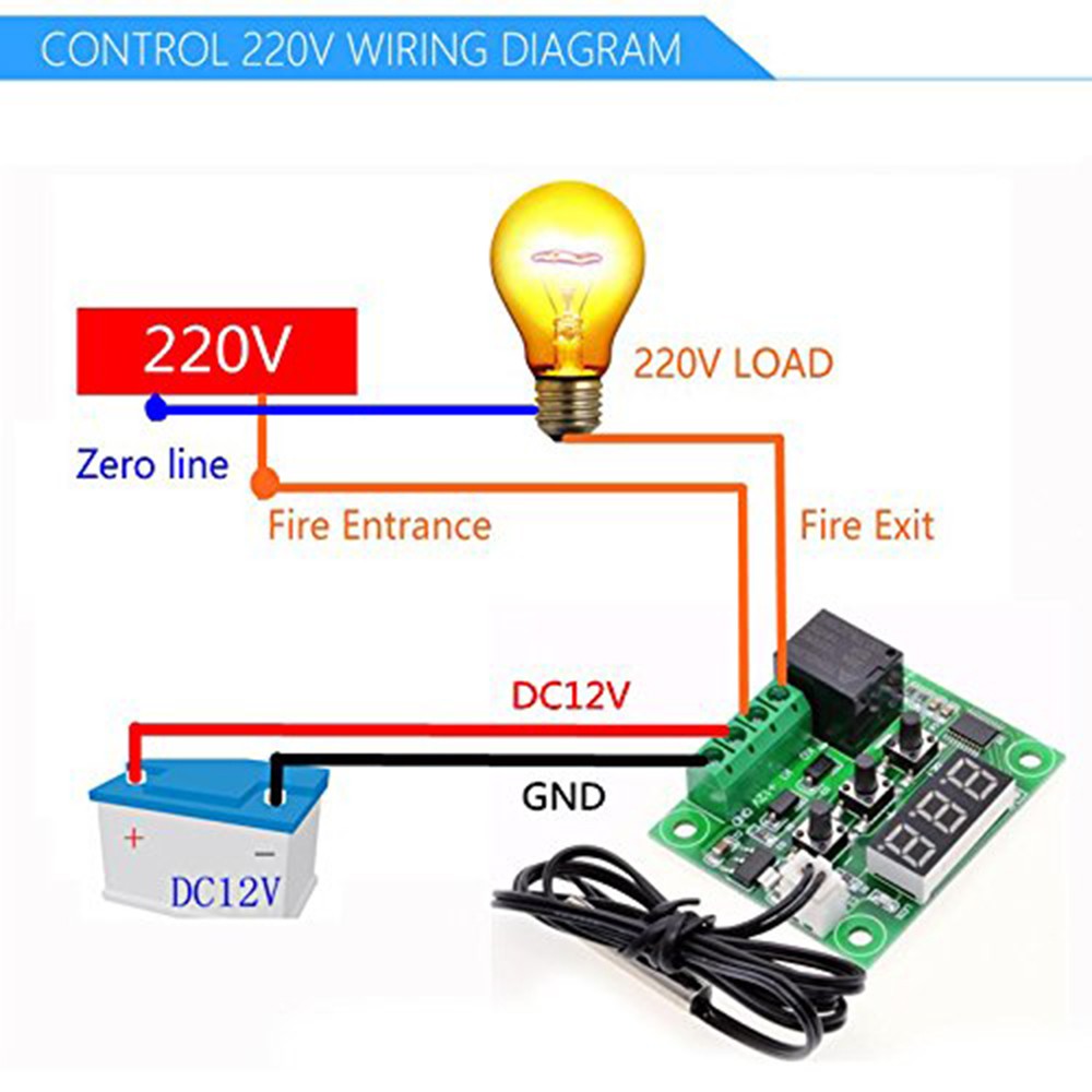 digital temperature controller wiring diagram