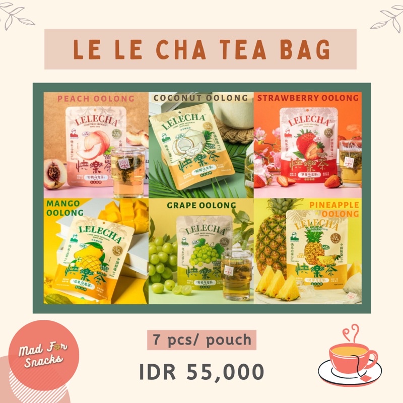 Le Le Le Cha LeLeCha Oolong Tea Bag (Peach Oolong, Coconut Oolong ...