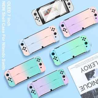 Nintendo Switch OLED Detachable PC Gradient Protective Case Dustproof Hard Cover Shell Case for NS Switch OLED Gaming Accessories