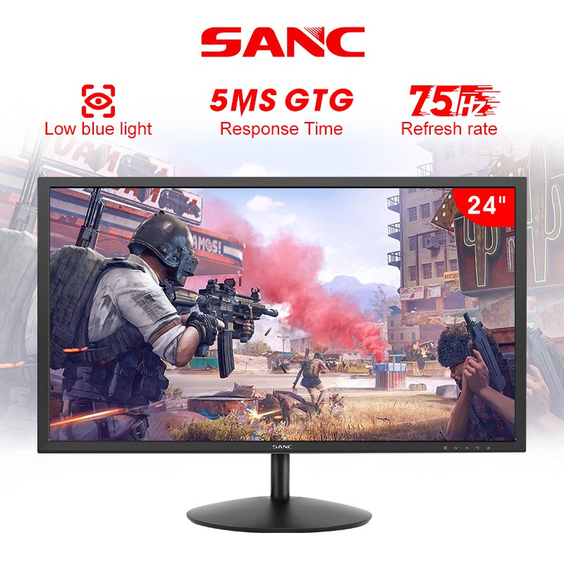 SANC 24 inch monitor 75hz PC computer Online Schooling Homebase Work