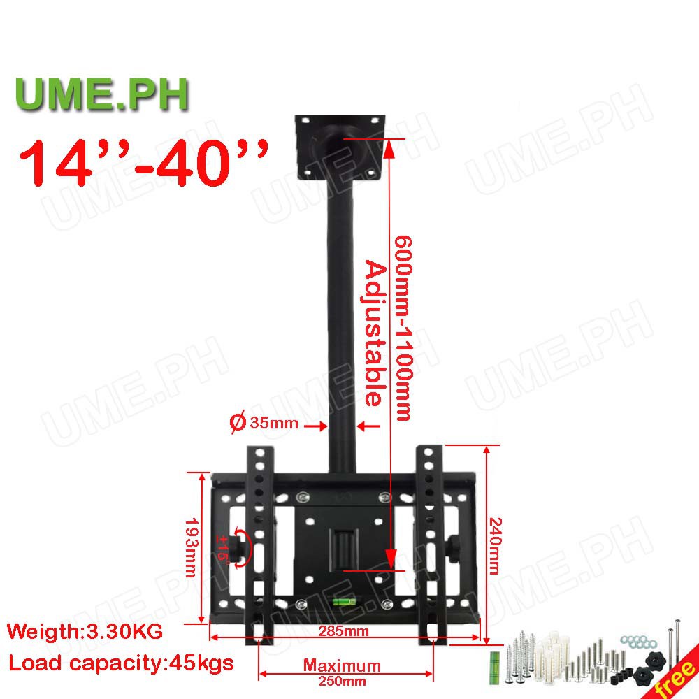 Ume 14 40 Lcd Led Tv Bracket Swivel Tilt Ceiling Mount Cod Cp213