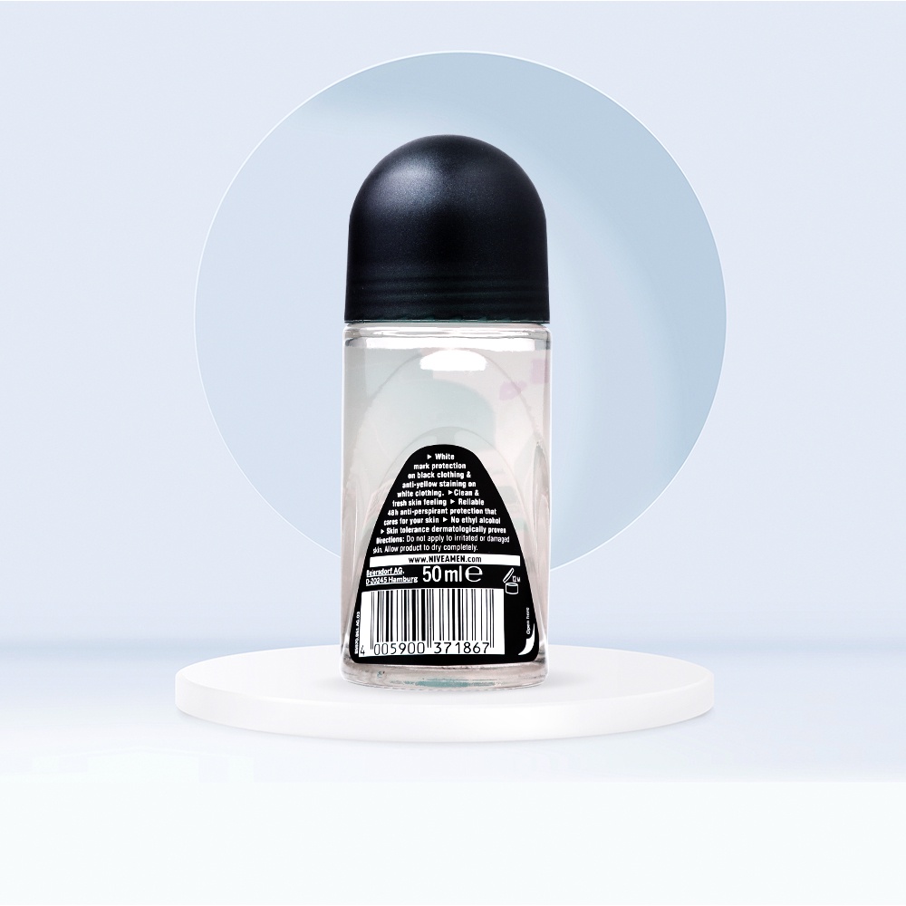 NIVEA Men Deodorant Black & White Fresh Roll On Deodorant for Men, 50ml