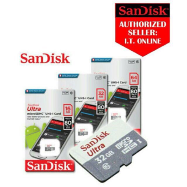 Sandisk Ultra Micro SD Card 16GB 32GB 64GB Class 10 100MB/s Shopee