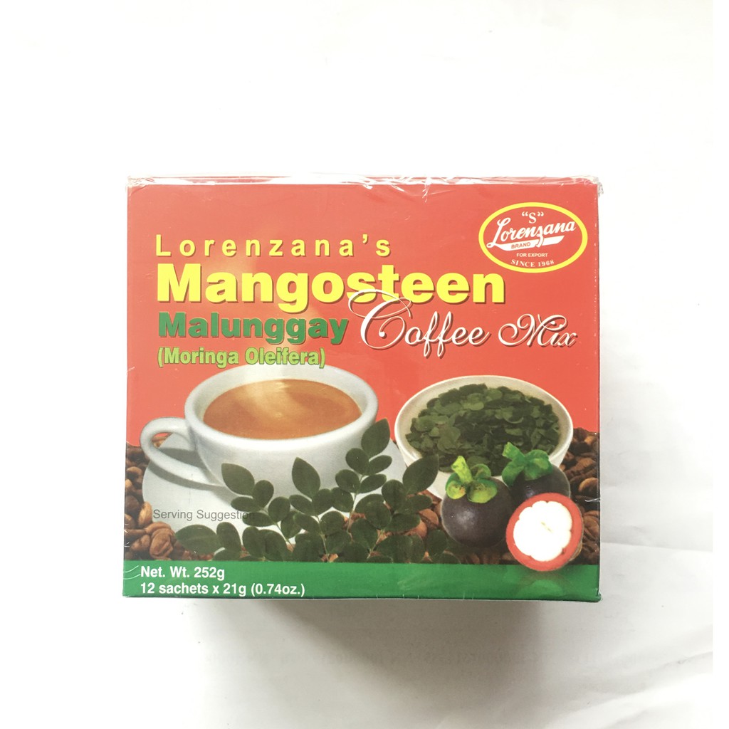 Lorenzana's Mangosteen Coffee Mix Malunggay (Moringa Oleifera) 12