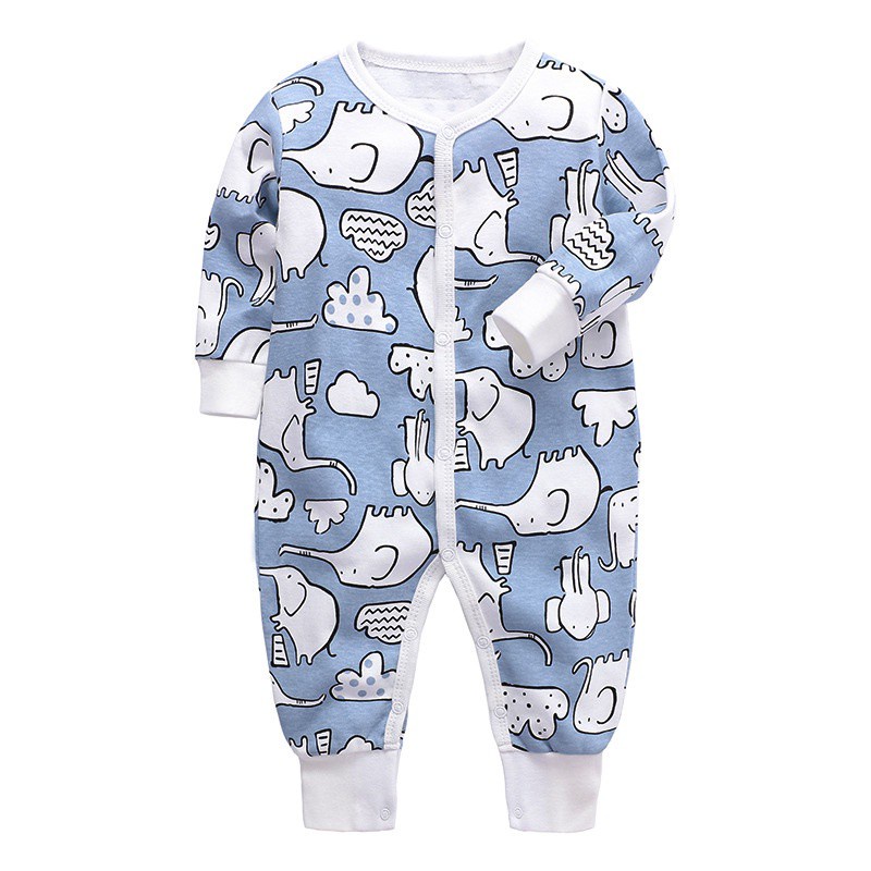 Newborn Infant Baby Boys Girls Romper Pajamas Cotton Long Sleeve Jumpsuit Autumn Toddler Clothes