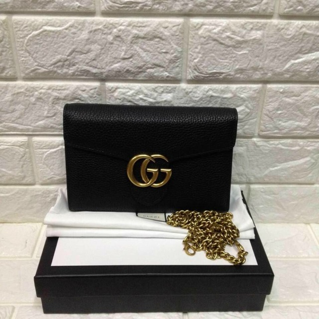 Gucci sling chain wallet | Shopee 