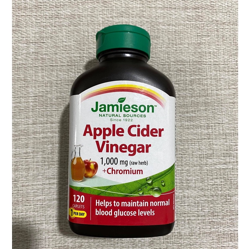 2024 EXP Jamieson Apple Cider Vinegar 1000mg +Chromium, 120 Caplets