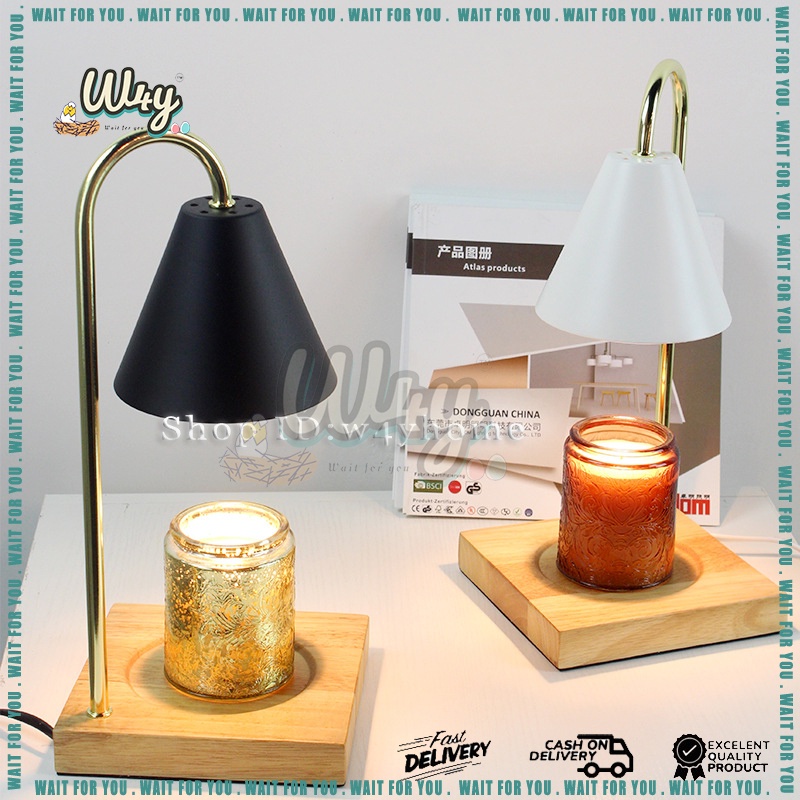 Vintage Style Candle Warmer Lamp - Adjustable Brightness, Flameless Wax Melter For Home Fragrance (Bronze, US Plug)