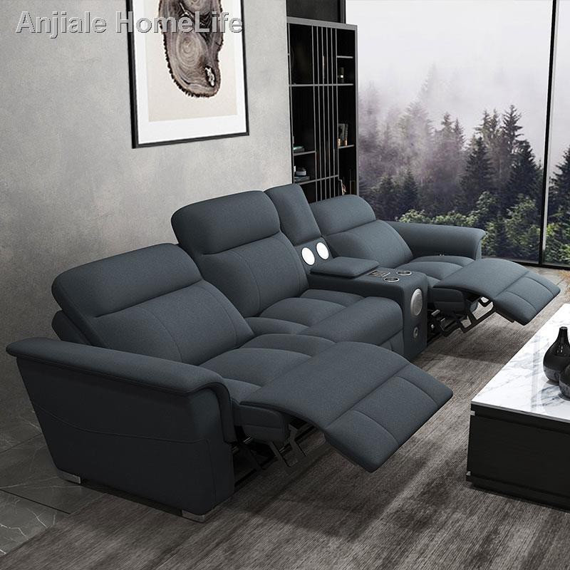 Sofa simple living room recliner first class electric home theater  multifunctional fabric single double triple lazy space chair | Shopee  Philippines
