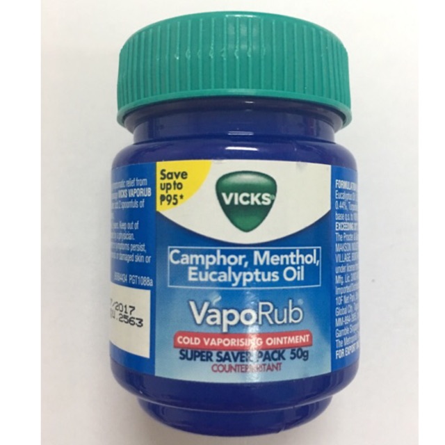 VICKS VapoRub Cold Vaporising Ointment Mini Pack 5g, 43% OFF