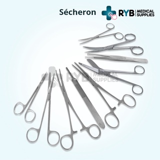 SECHERON Bandage/Surgical Scissors and Forceps (Iris, Bandage, Mayo, Pean, Tissue, Kelly)