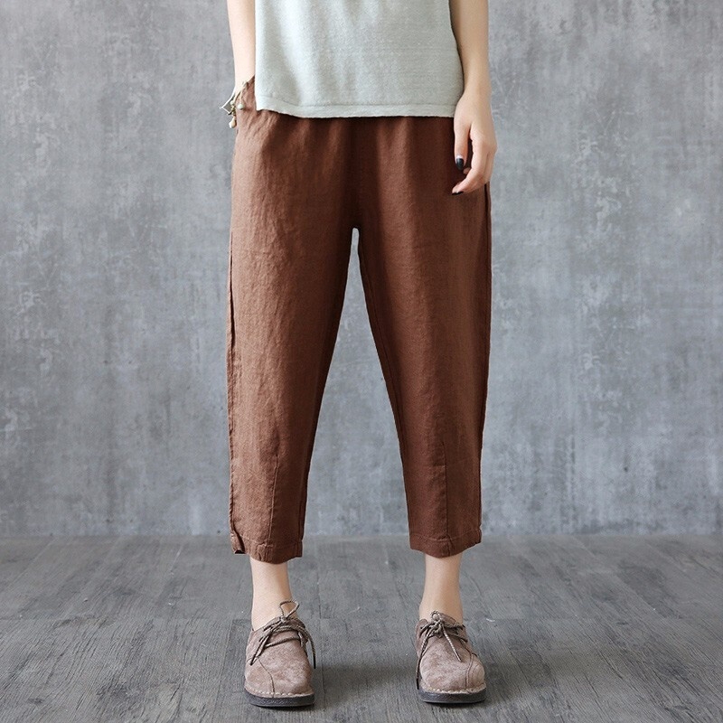 women's plus size linen pants