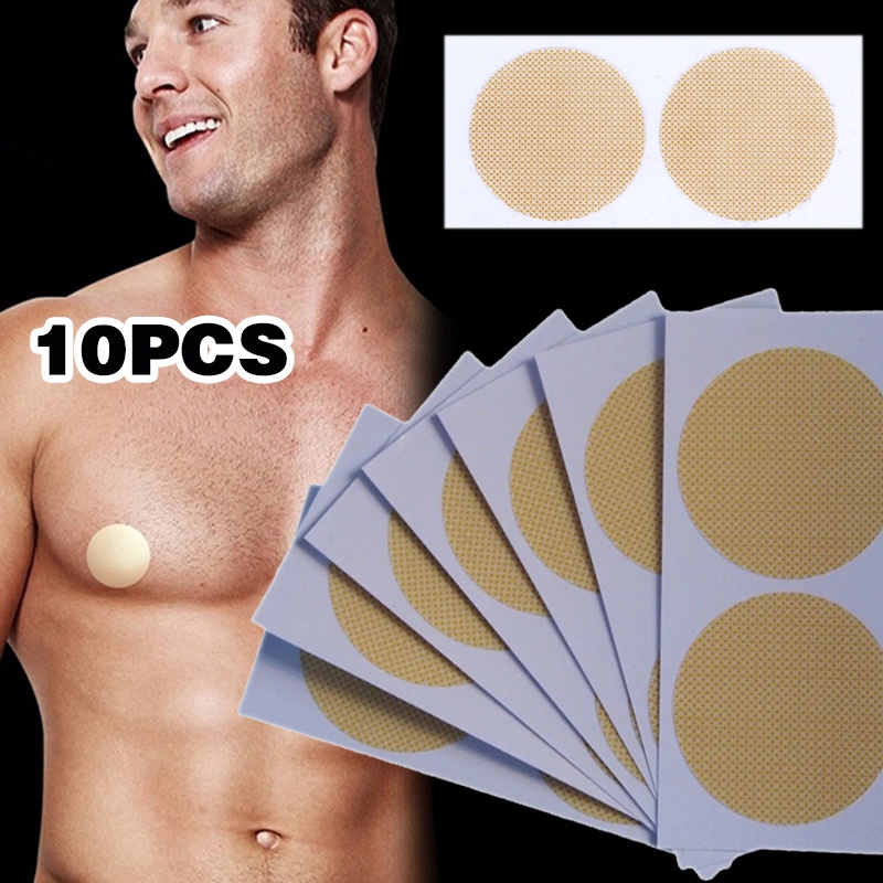 10pair 20pcs Male Nipple Tapes Men One Off Breast Nipple Cover