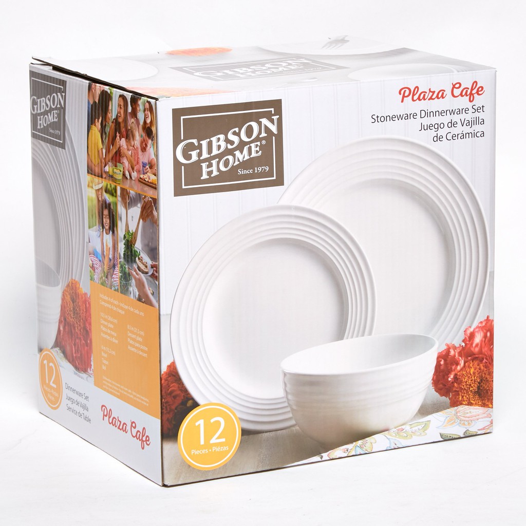 Wcb Gibson Home Plaza Cafe Dinnerware Set 12 Pcs Shopee Philippines