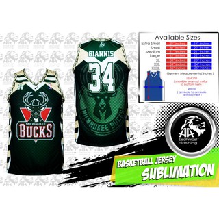 Fully Sublimated Jersey for Men (FREE CUSTOMIZABLE NAME & NUMBER)”Bucks” #3