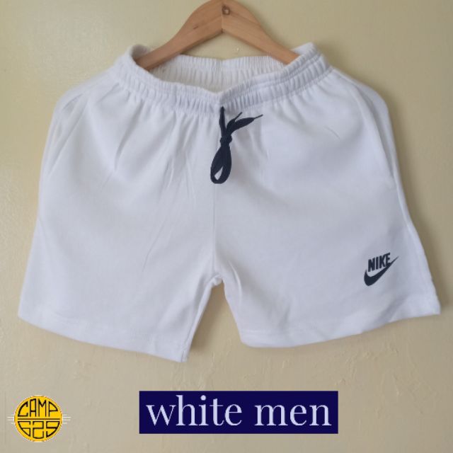 nike sweat shorts white