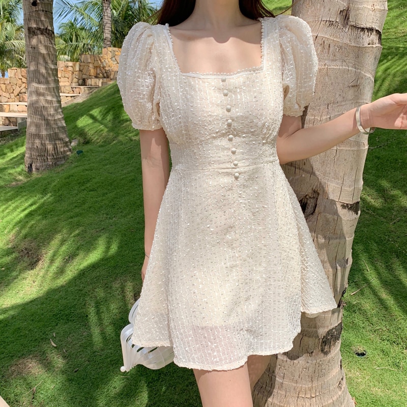 chiffon embroidery dress