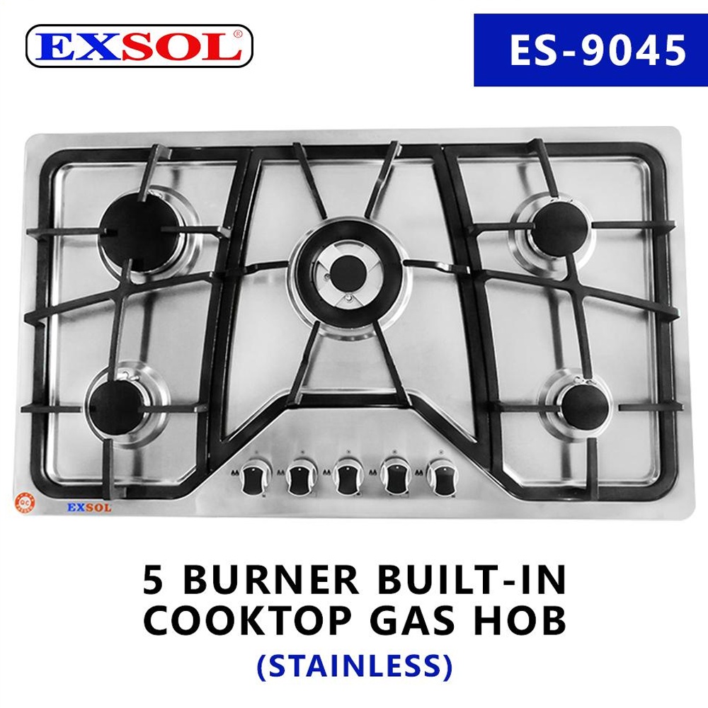 Gas stove built in 5 Burner BuiltIn Gas Hob Stove Cooktop Stainless