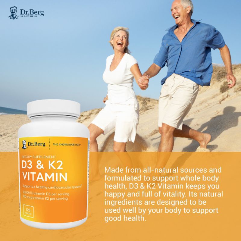 Vitamin D3 & K2 Dr. Berg 10000IU Original Dr.Berg Vitamin D3 & K2