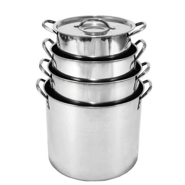 COD 8 Piece Set Stainless Steel Cooking Stock Pot Shopee Philippines