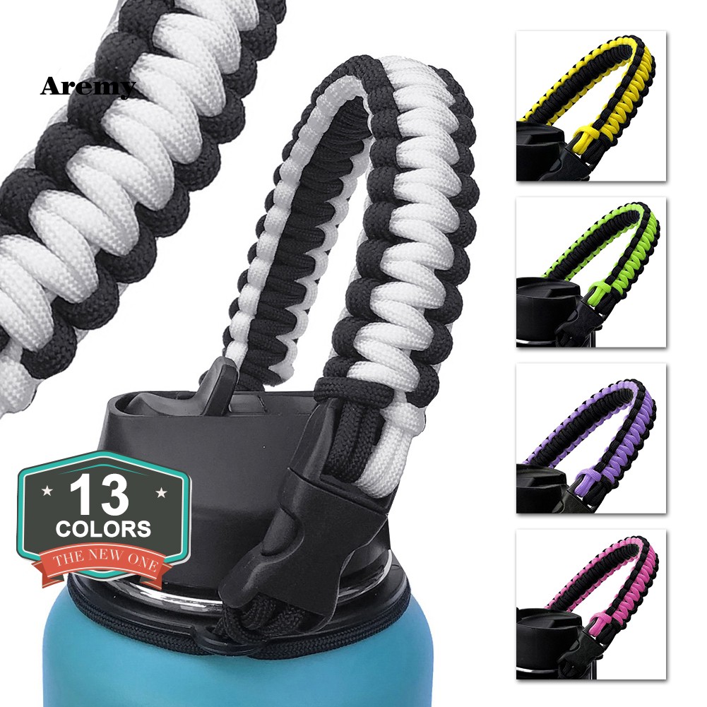 Water Bottle (12 oz to 64 oz) Safety Ring Strap Rope Handle Carrier for Hydro  Flask Wide Mouth | Shopee Philippines