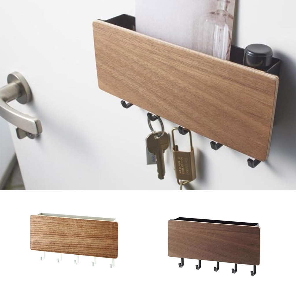 Wooden Door Hanger Wall Mount Hooks Key Holder Rack Organizer Letter Box Mail Shopee Philippines