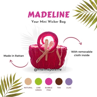 Madeline Rattan Bag (Wicker Bag) Summer Beach Bag (Picnic Bag)