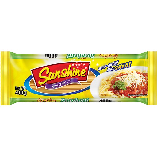 Sunshine Spaghetti Pasta 400 grams Shopee Philippines
