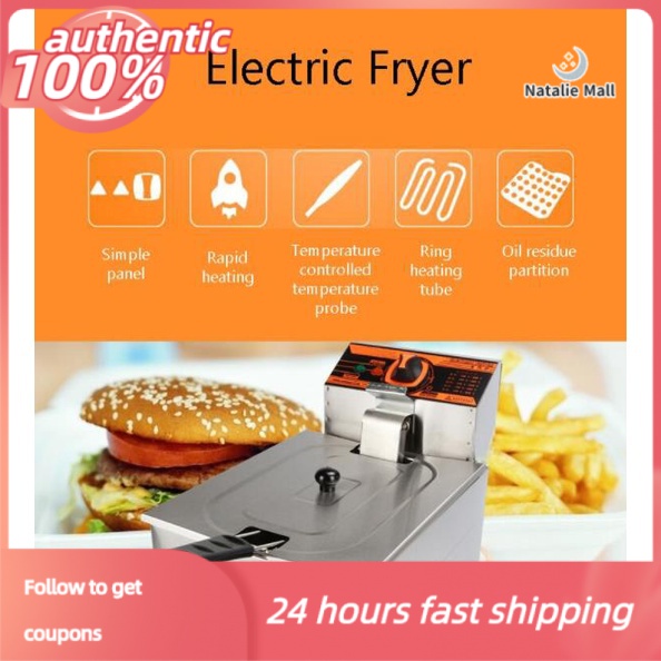 Electric Deep Fryer Commercial Household Kitchen Frying Machine Cooker
