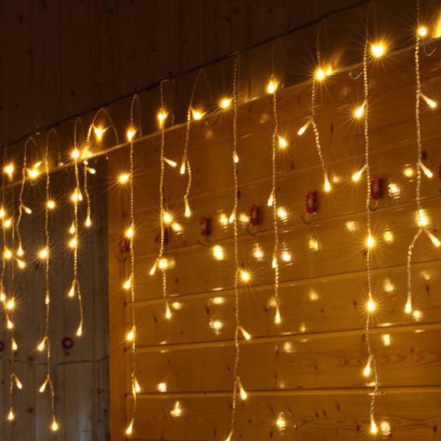 96L LED waterproof curtain light Christmas light with controller lights outdoor decor Shopee