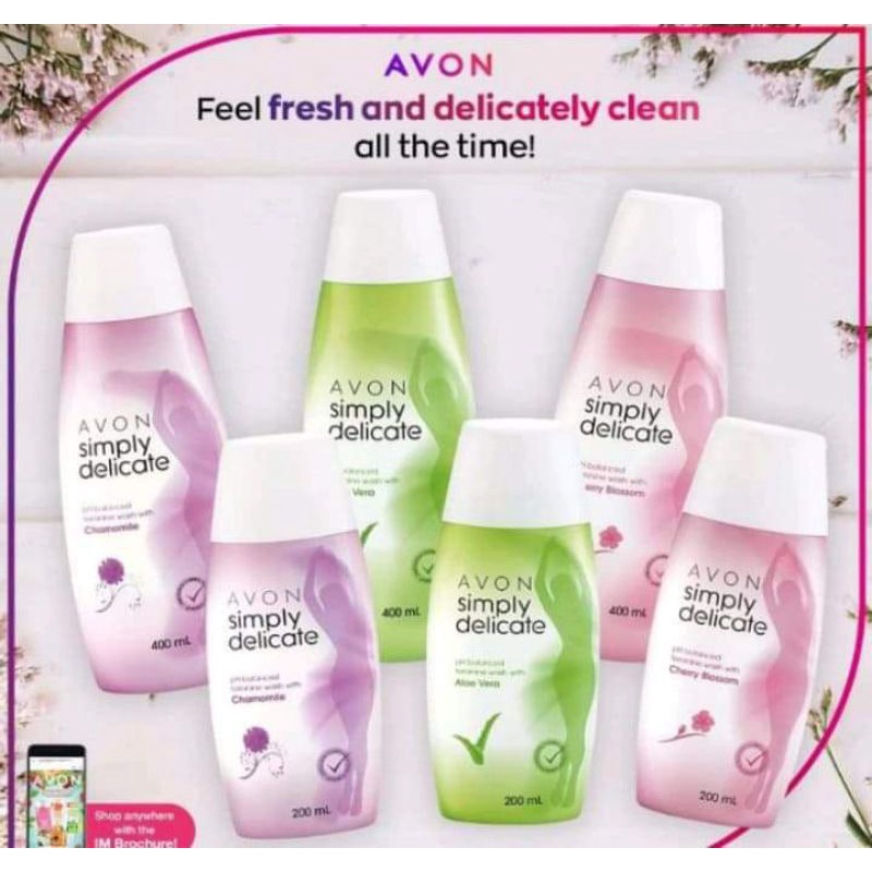 AVON SIMPLY DELICATE pH-BALANCED FEMININE WASH 200ml | Shopee Philippines