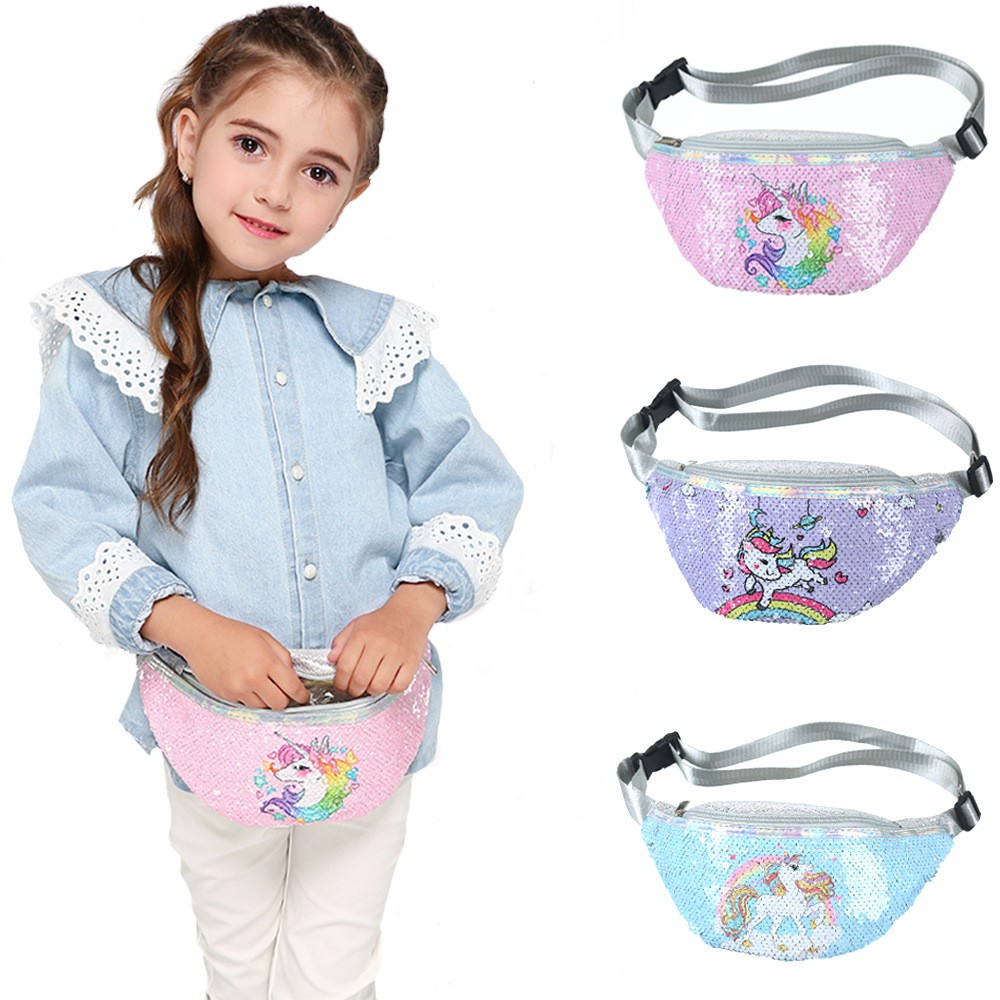 Girl's Waist Bag Kids Belt Bag Unicorn 