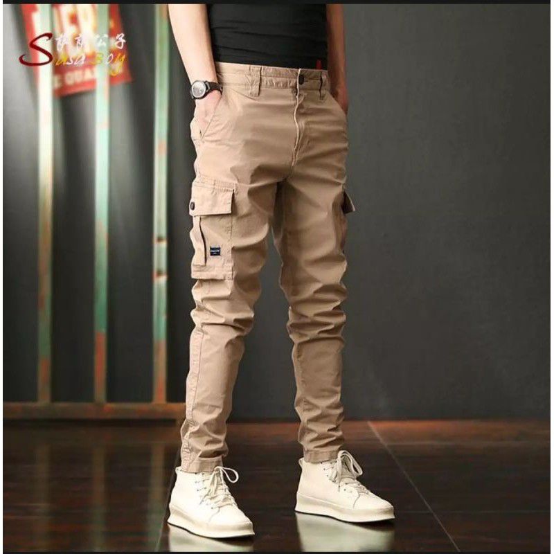 CARGO JOGGER PANTS 6POCKET UNISEX | Shopee Philippines