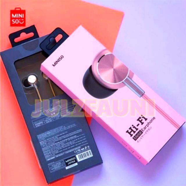 HI FI METAL EARPHONES by Miniso WITH MIC EARPHONE Shopee Philippines