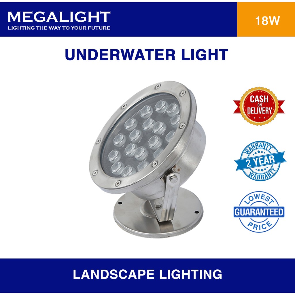 18W Megalight LED Full Brightness Fountains Underwater Pool Light ...