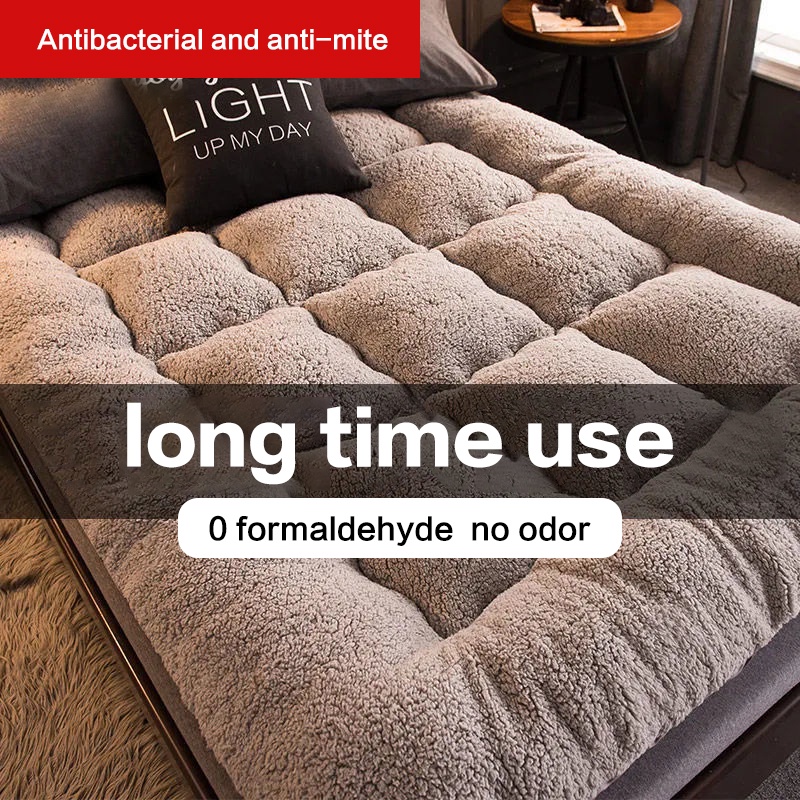 1.8m*2m Mattress Cover Foldable Mattress 10cm Single Bed Foam Folding Bed Double Tatami Velvet