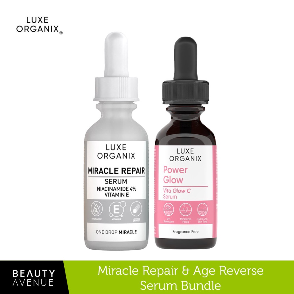 Luxe Organix Power Glow Vit. C 20 Serum 30mL and Miracle Repair