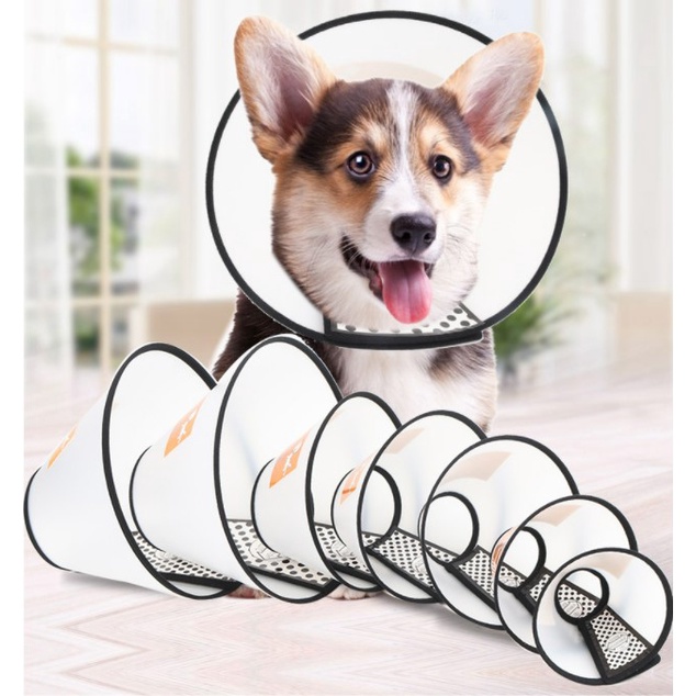 7 Sizes Adjustable Pet Puppy Dog Kitten Cat ECollar Elizabethan Collar Protective Cone COD