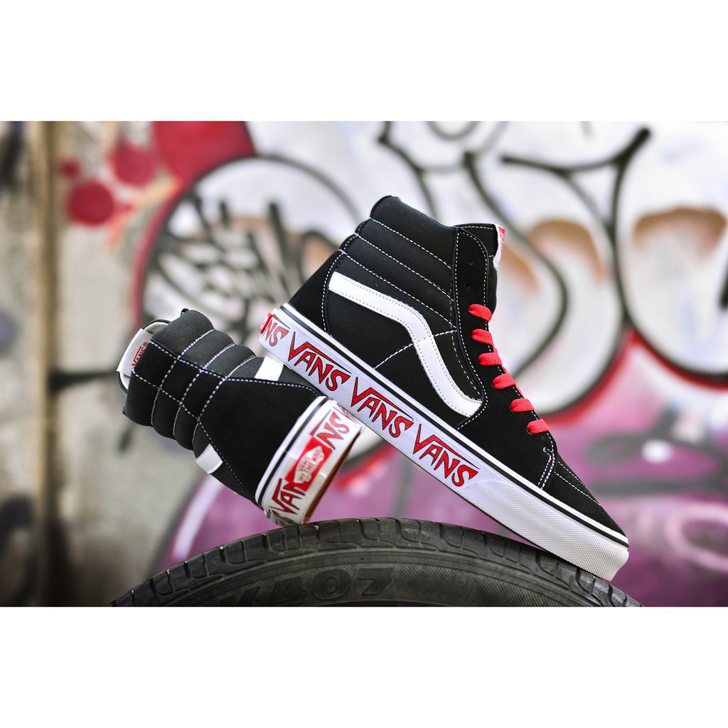 vans black black check