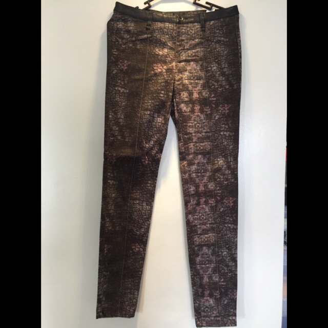 zara snakeskin trousers