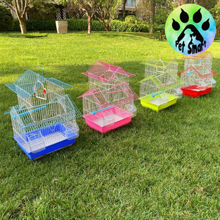 J14070002 #202# Bird Cage Small Round Bird Cage Complete Set with Feeder