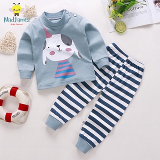Imported Children's Long sleeve kids Pajama terno Cloth for baby 1-7 years old Pure Cotton #JY2207-A #1