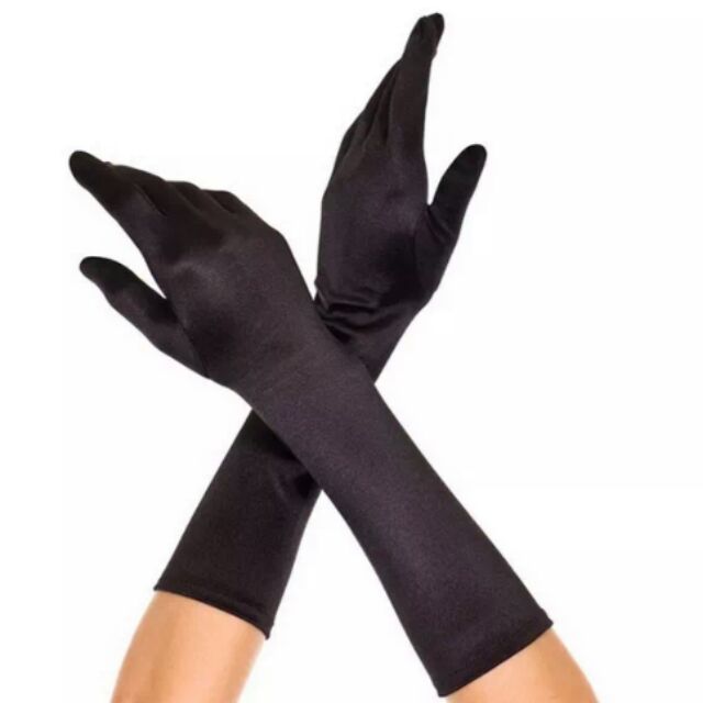 long silk evening gloves